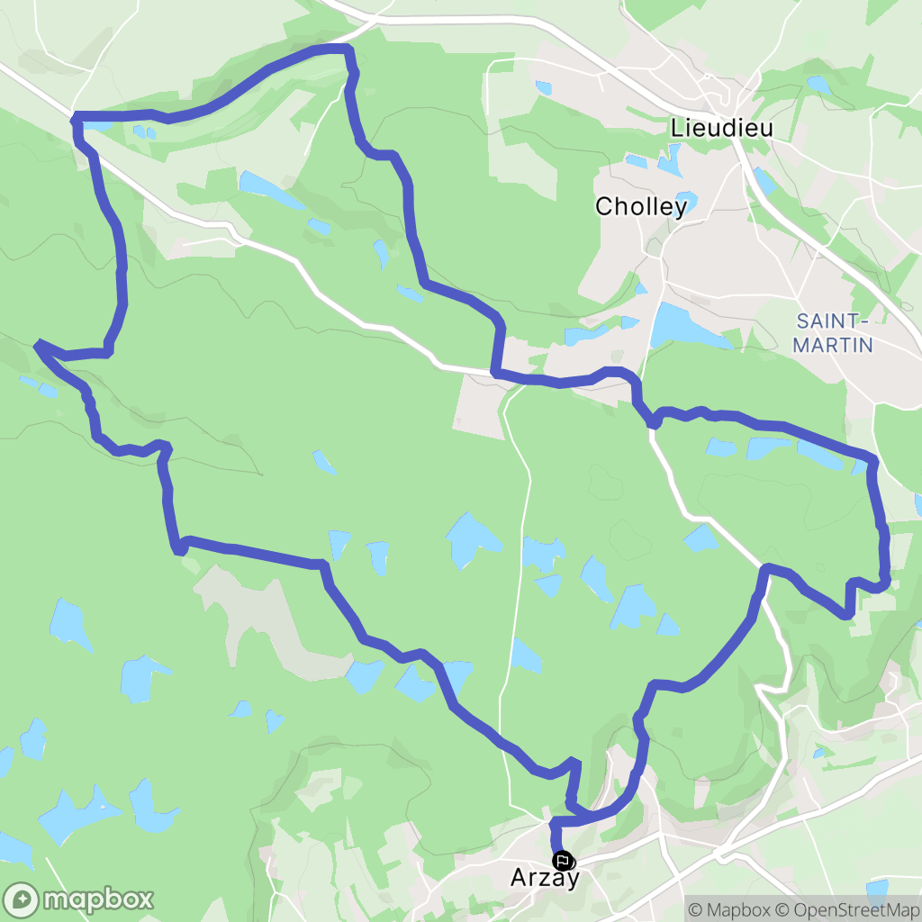 Porte-des-Bonnevaux : carte du parcours de randonnée - France