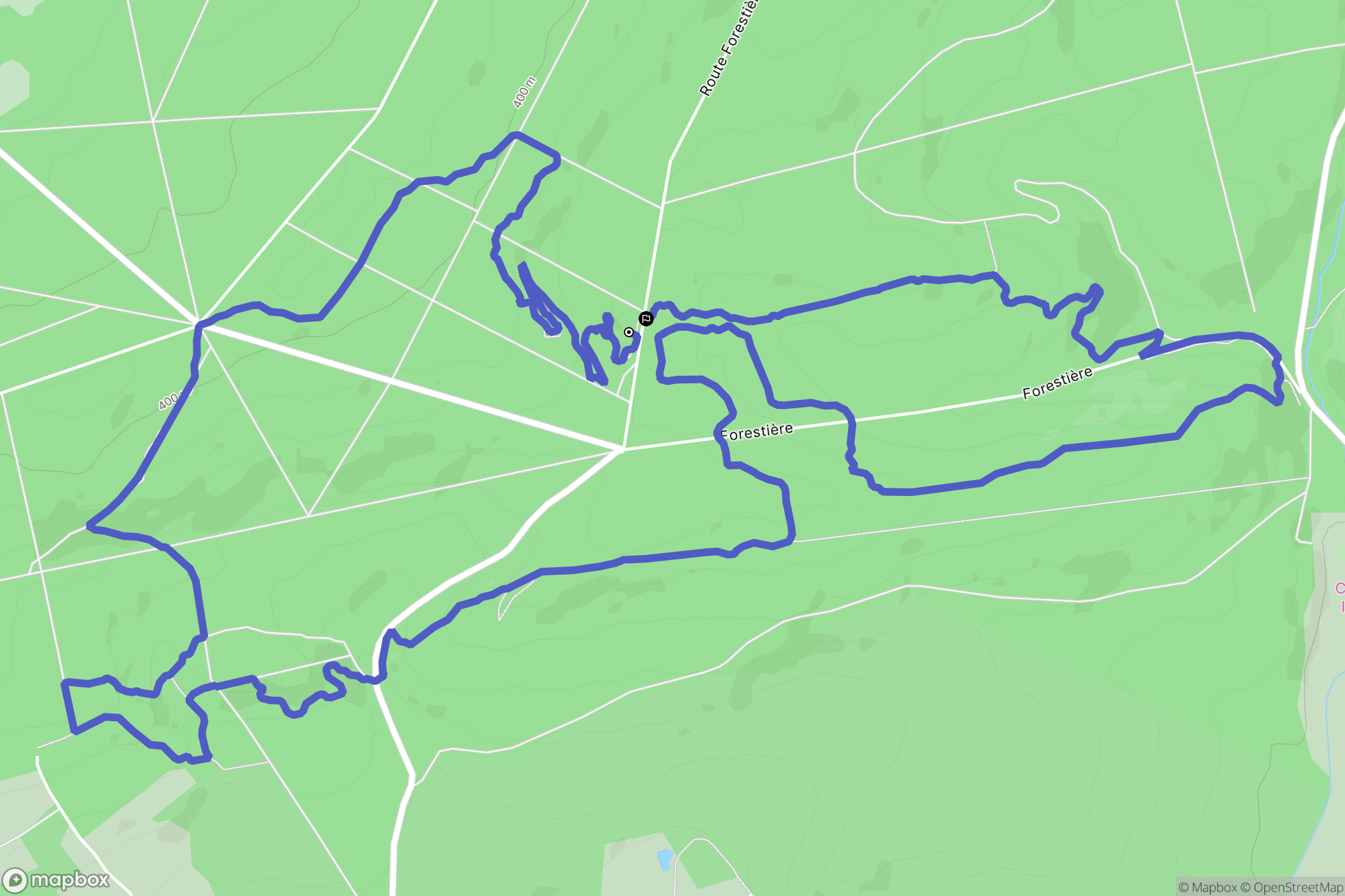 Saint-Nicolas-des-Bois : carte du parcours de randonnée - France