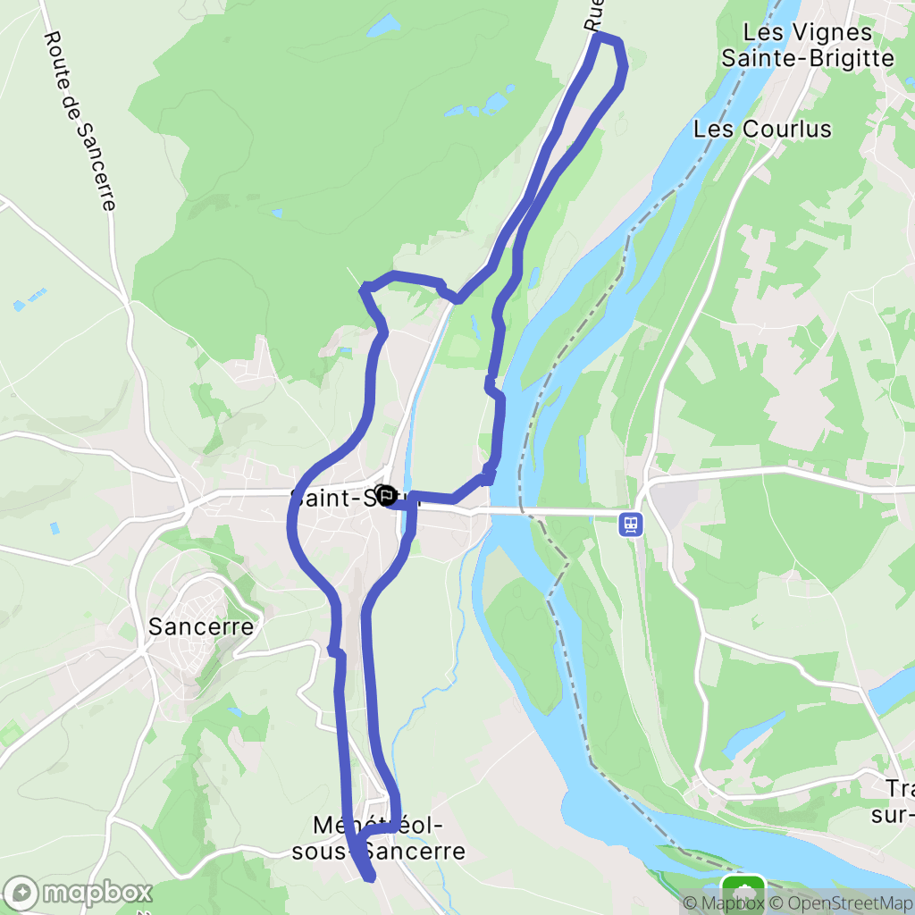 Saint-Satur : carte du parcours de randonnée - France