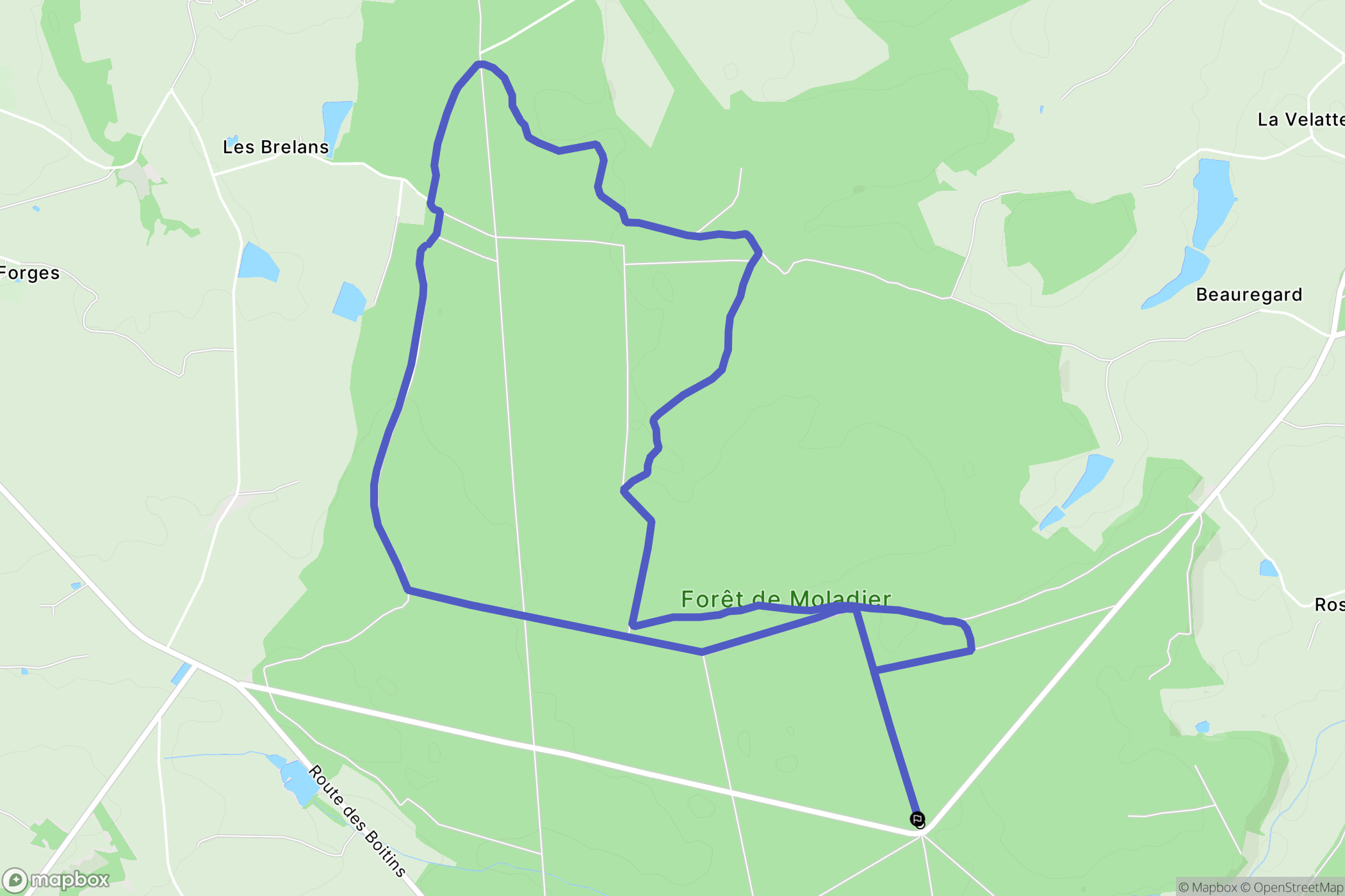 Besson : carte du parcours de randonnée - France