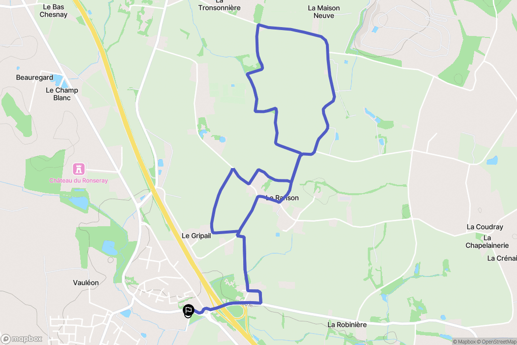 Vignoc : carte du parcours de randonnée - France