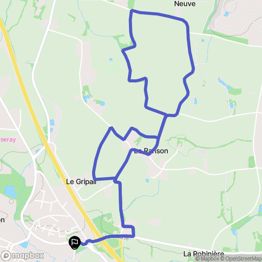Vignoc : carte du parcours de randonnée - France