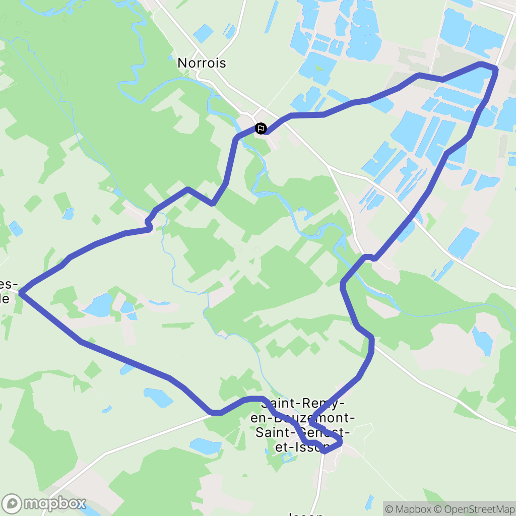 Cloyes-sur-Marne : carte du parcours de randonnée - France