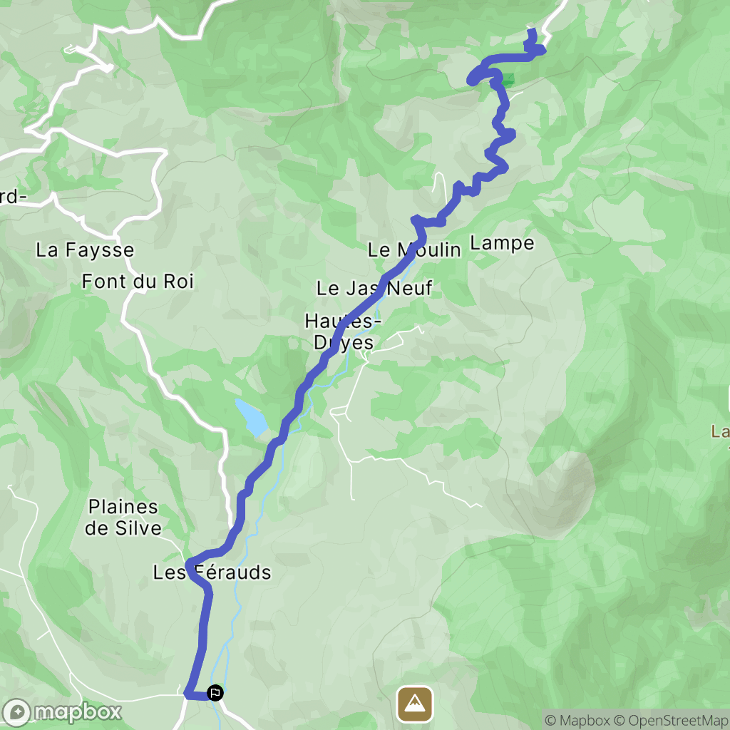 Thoard : carte du parcours de randonnée - France
