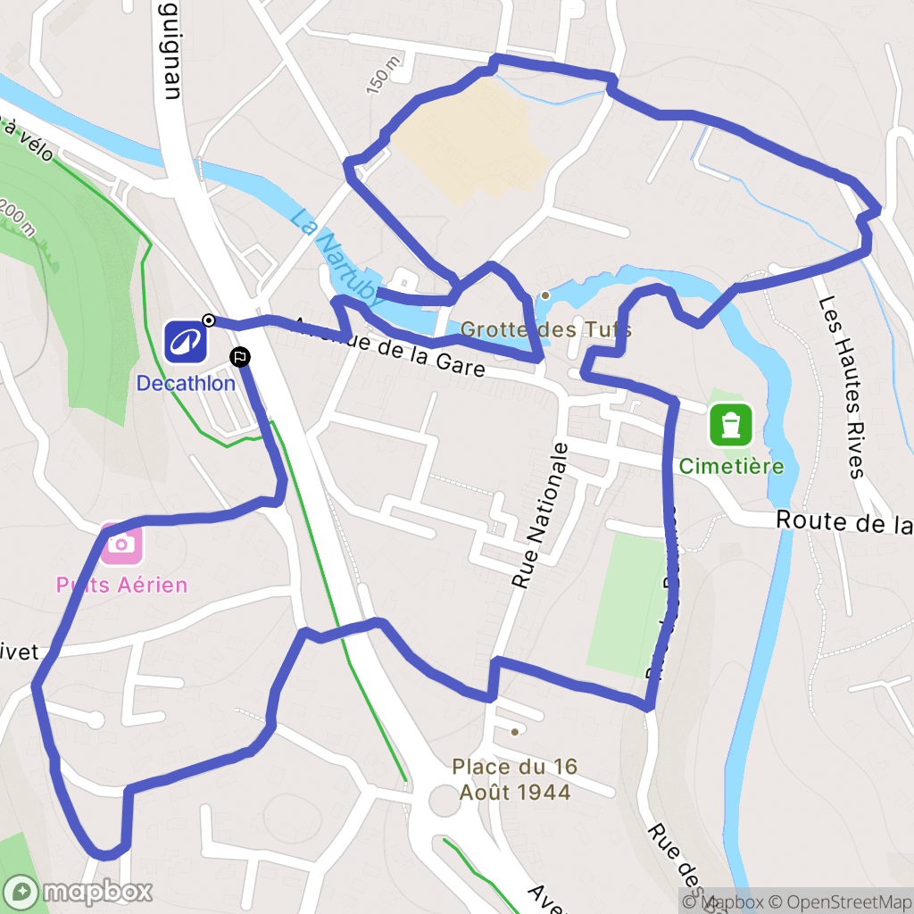 Trans-en-Provence : carte du parcours de randonnée - France