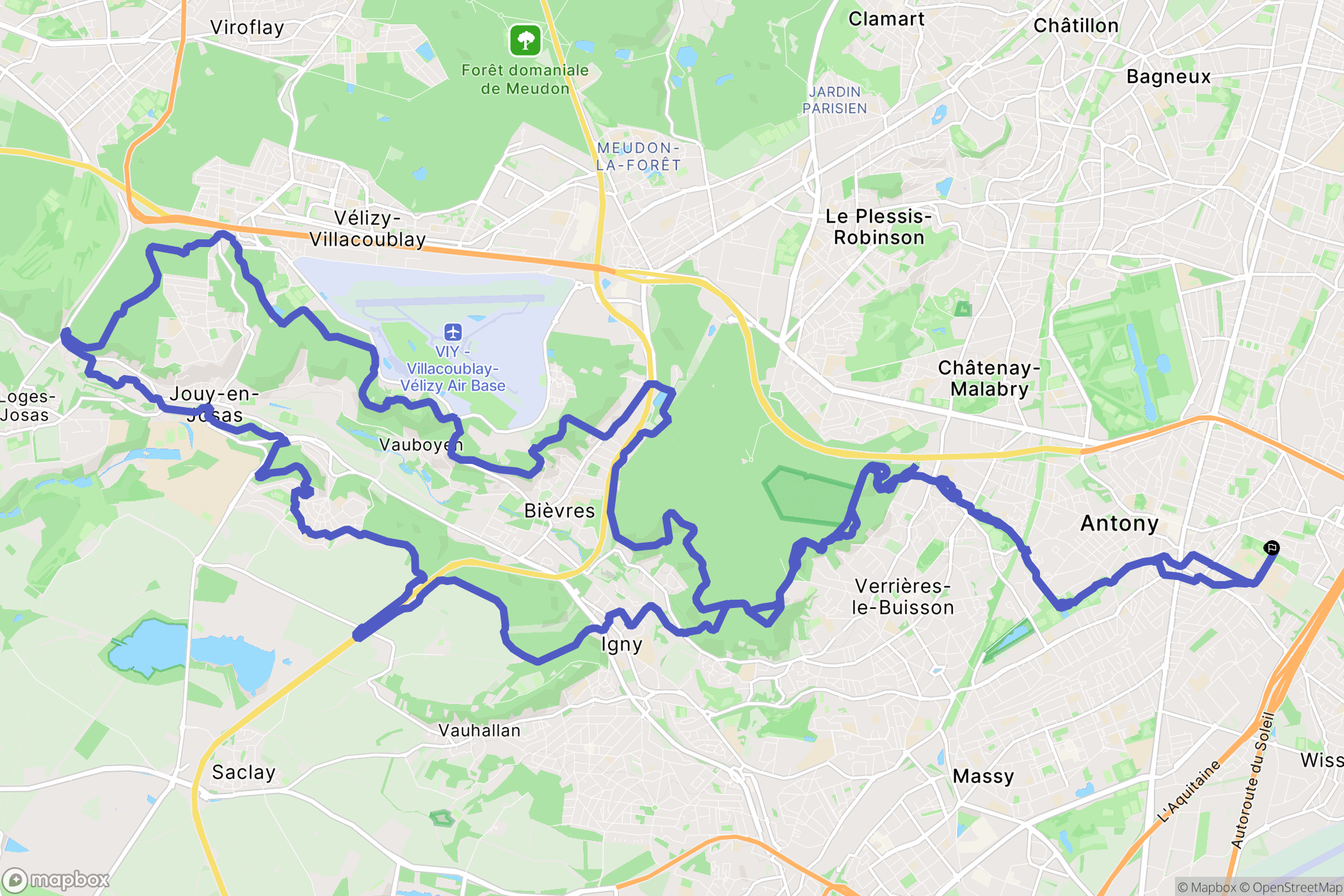 Fresnes : carte du parcours de randonnée - France