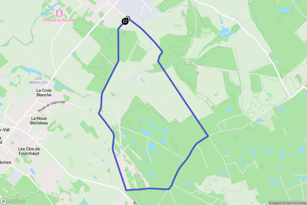 Dry : carte du parcours de randonnée - France
