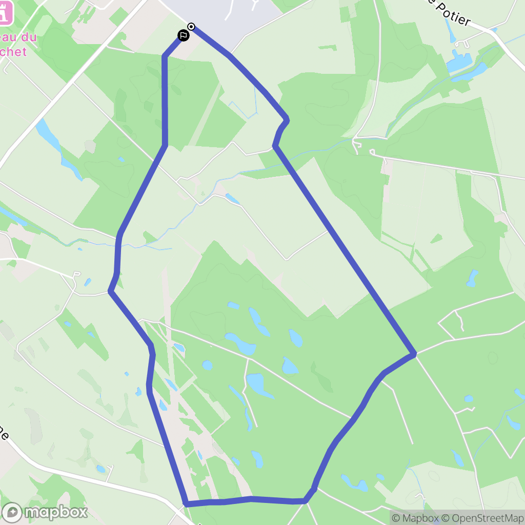 Dry : carte du parcours de randonnée - France