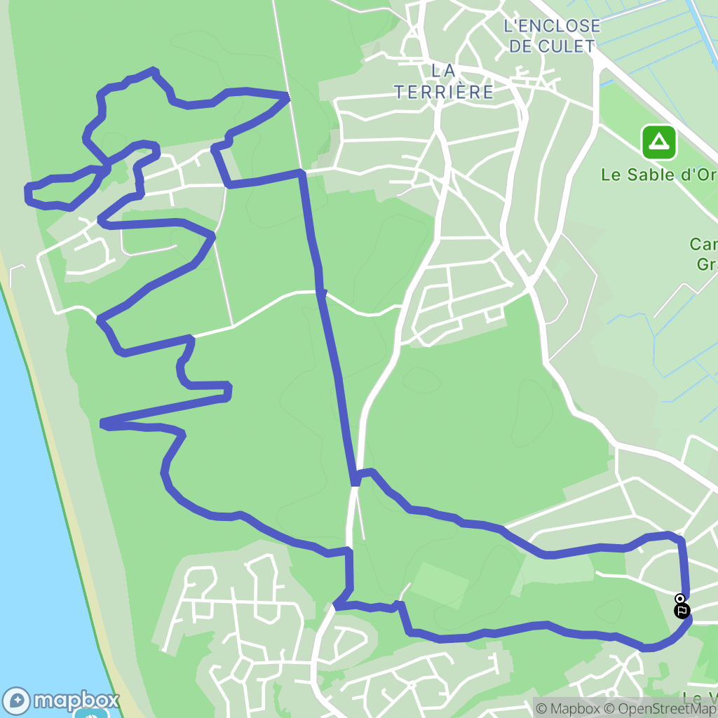 La Tranche-sur-Mer : carte du parcours de randonnée - France