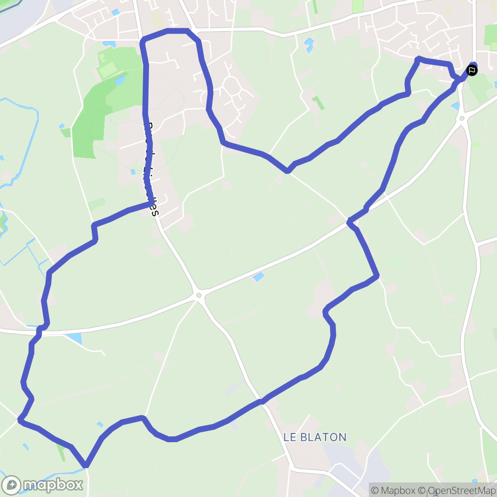 Bousbecque : carte du parcours de randonnée - France