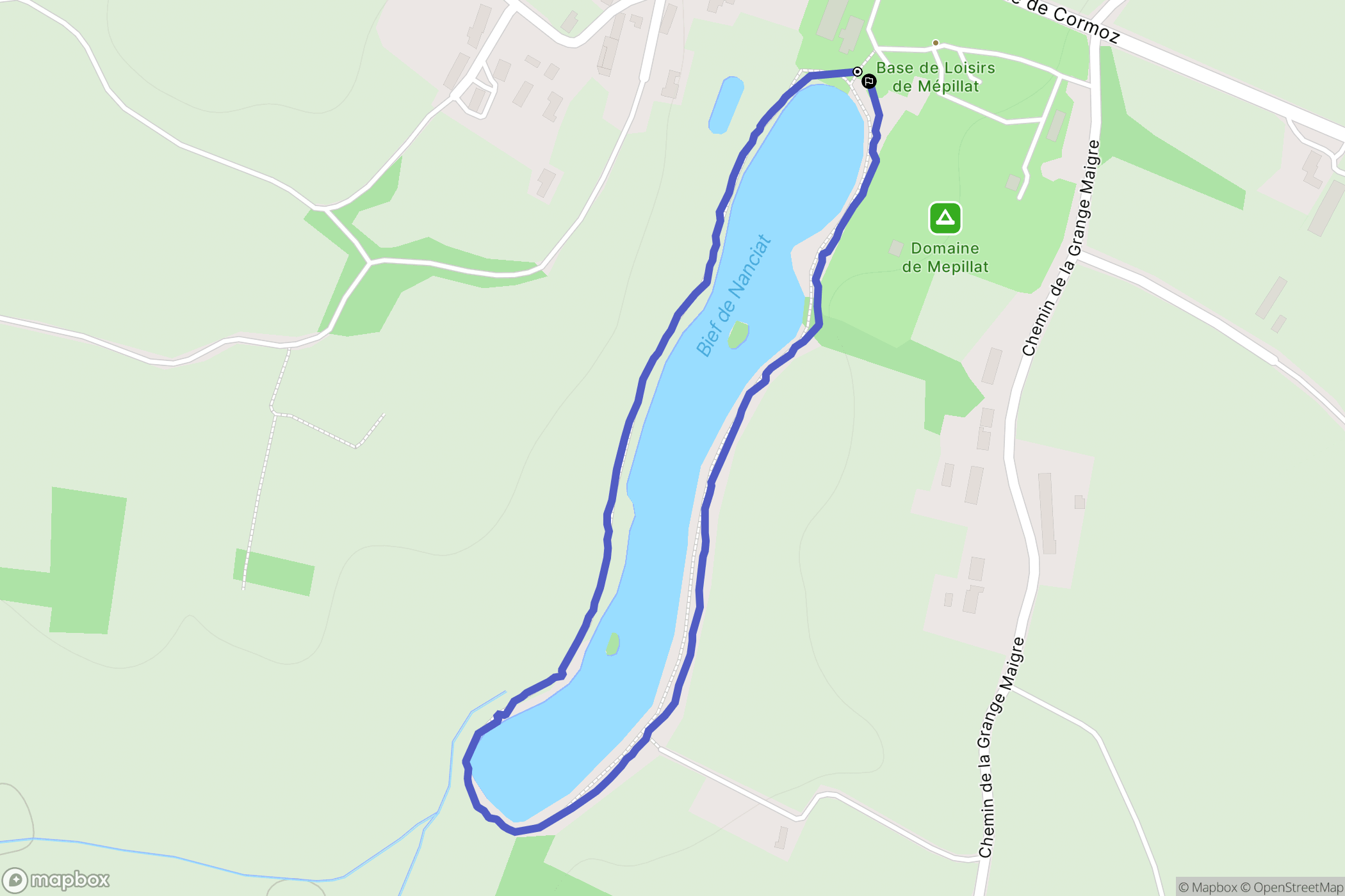 Saint-Nizier-le-Bouchoux : carte du parcours de randonnée - France