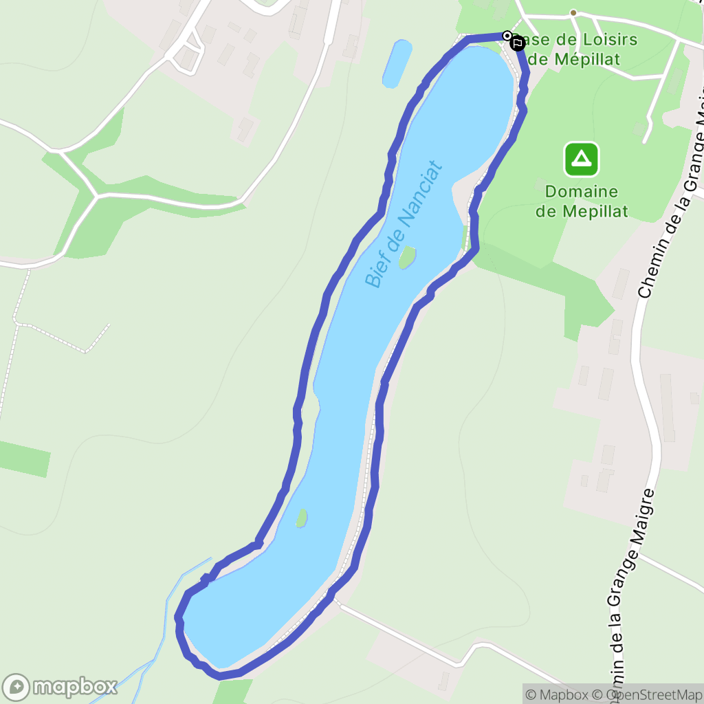 Saint-Nizier-le-Bouchoux : carte du parcours de randonnée - France