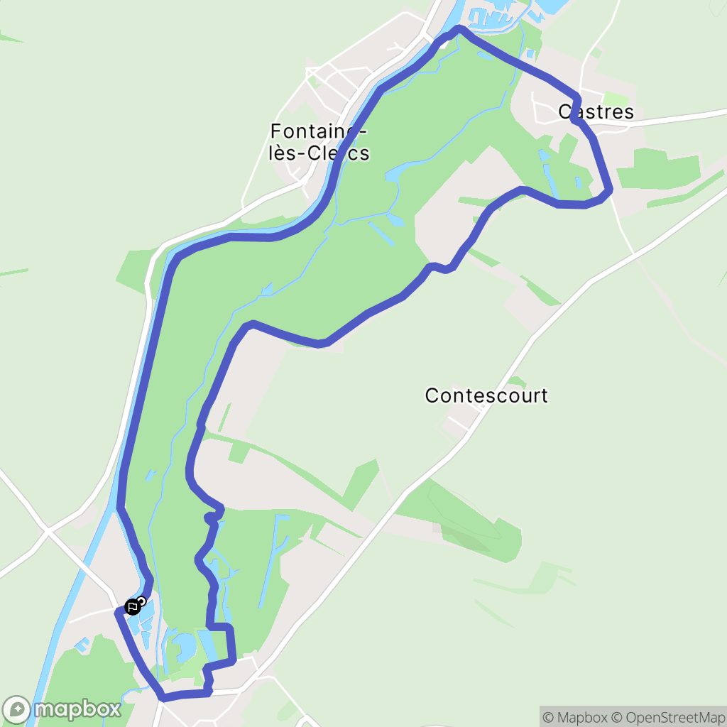 Seraucourt-le-Grand : carte du parcours de randonnée - France