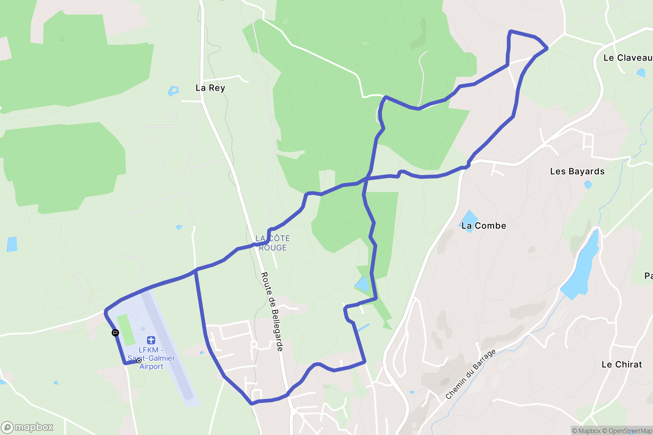 Saint-Galmier : carte du parcours de randonnée - France