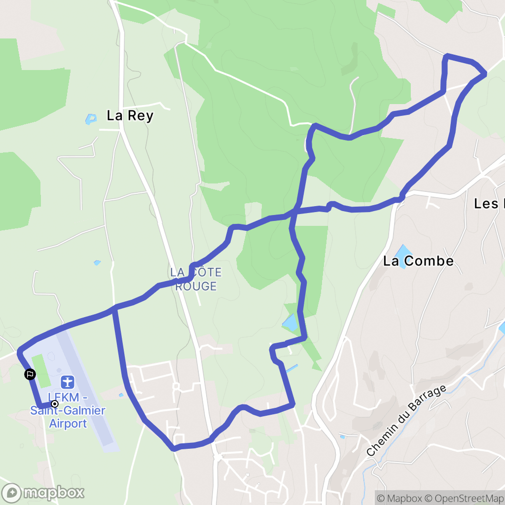 Saint-Galmier : carte du parcours de randonnée - France