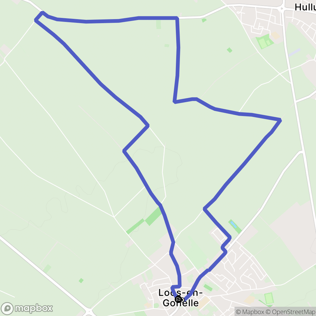 Loos-en-Gohelle : carte du parcours de randonnée - France