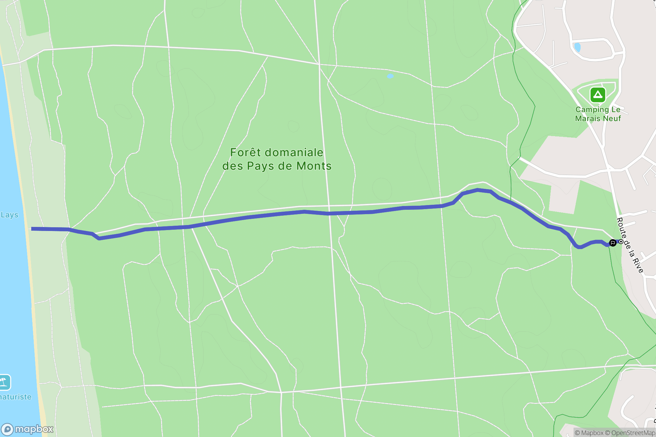 La Barre-de-Monts : carte du parcours de randonnée - France