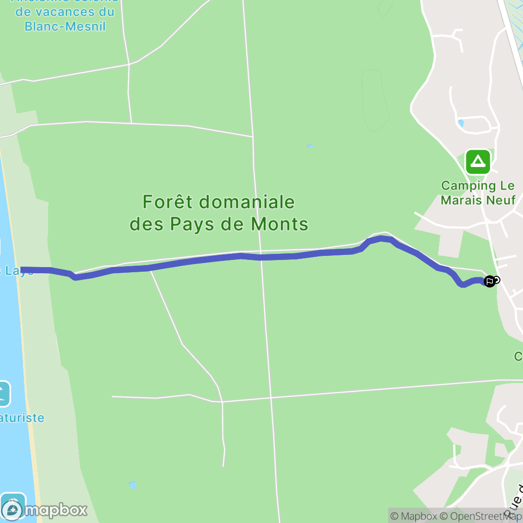 La Barre-de-Monts : carte du parcours de randonnée - France