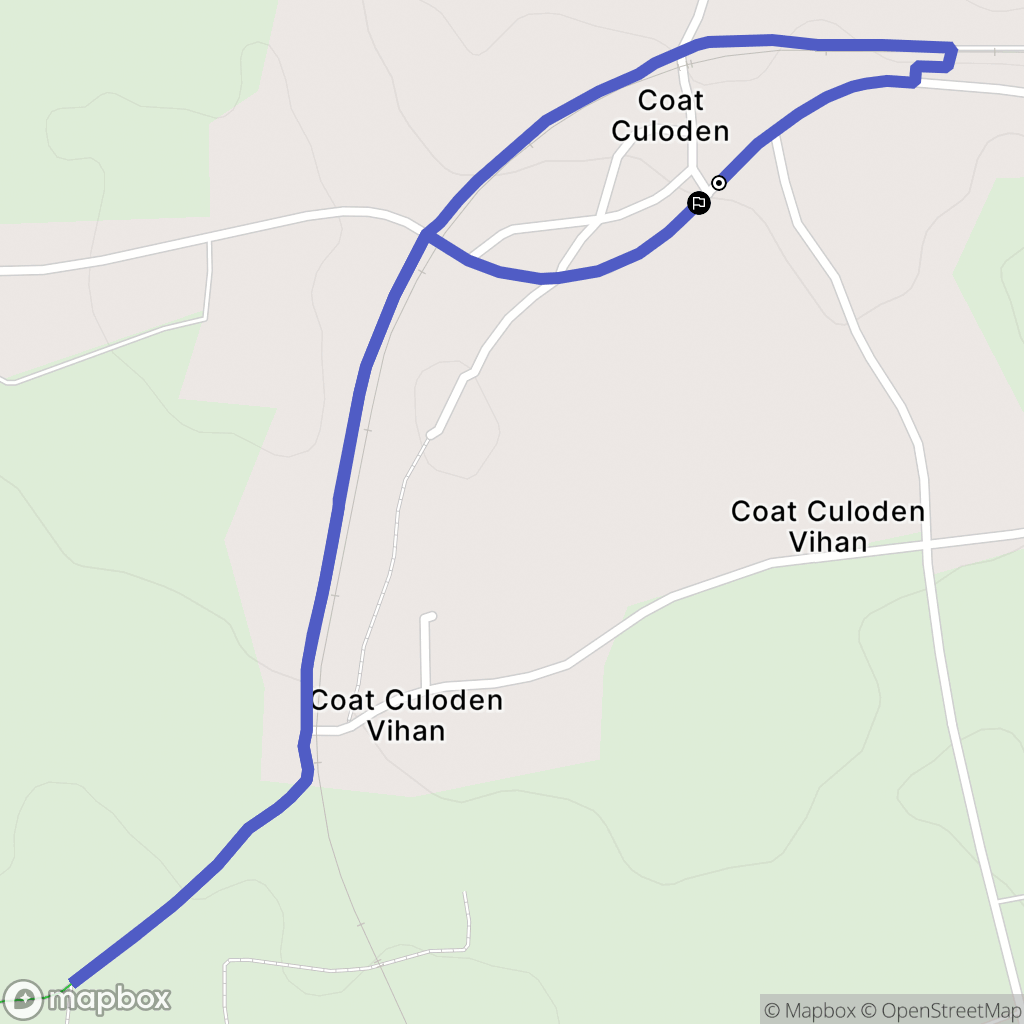 Rosporden : carte du parcours de randonnée - France