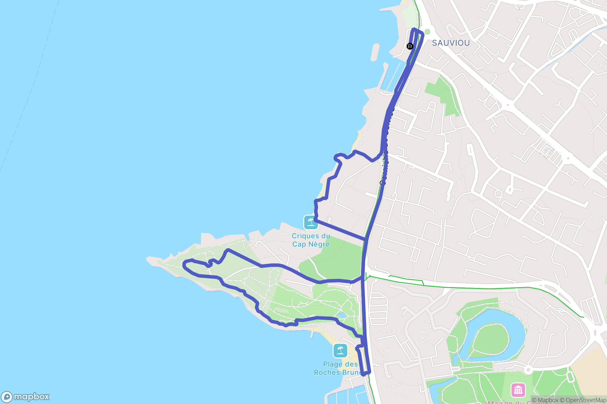 Six-Fours-les-Plages : carte du parcours de randonnée - France