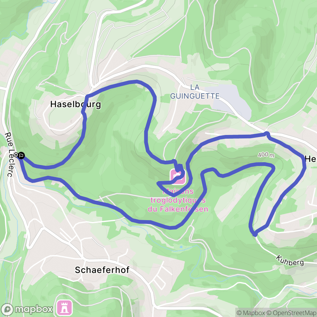 Dabo : carte du parcours de randonnée - France