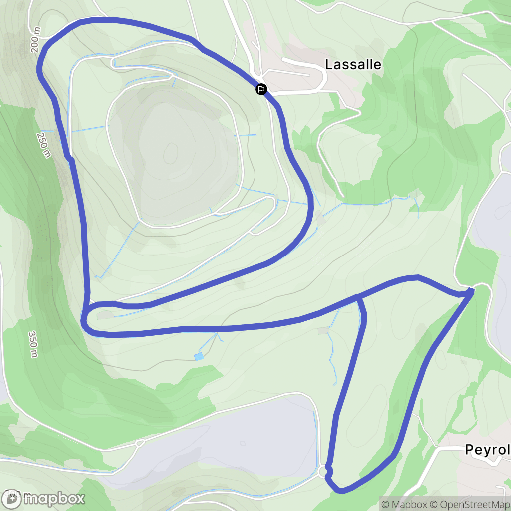 Decazeville : carte du parcours de randonnée - France