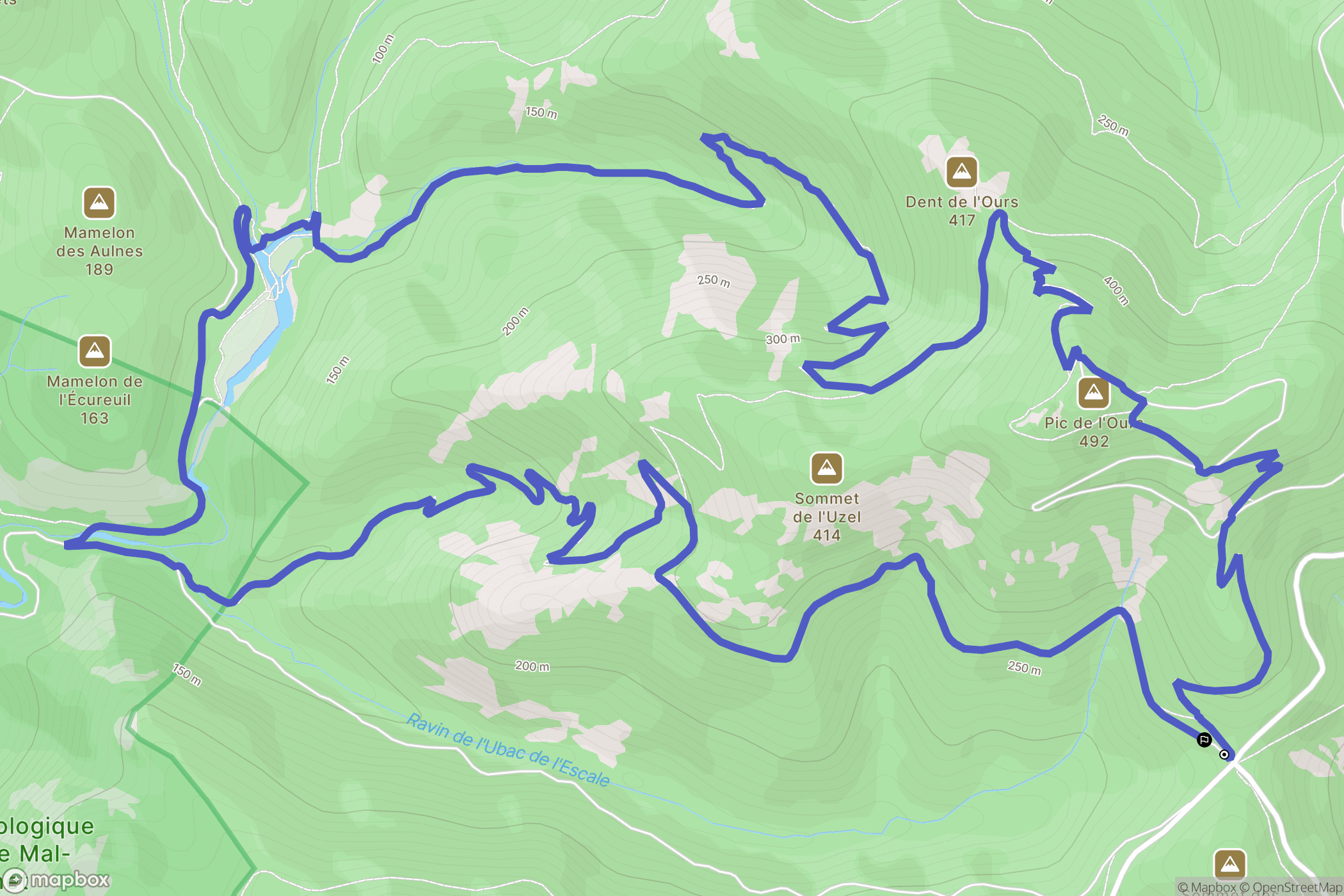 Saint-Raphaël : carte du parcours de randonnée - France