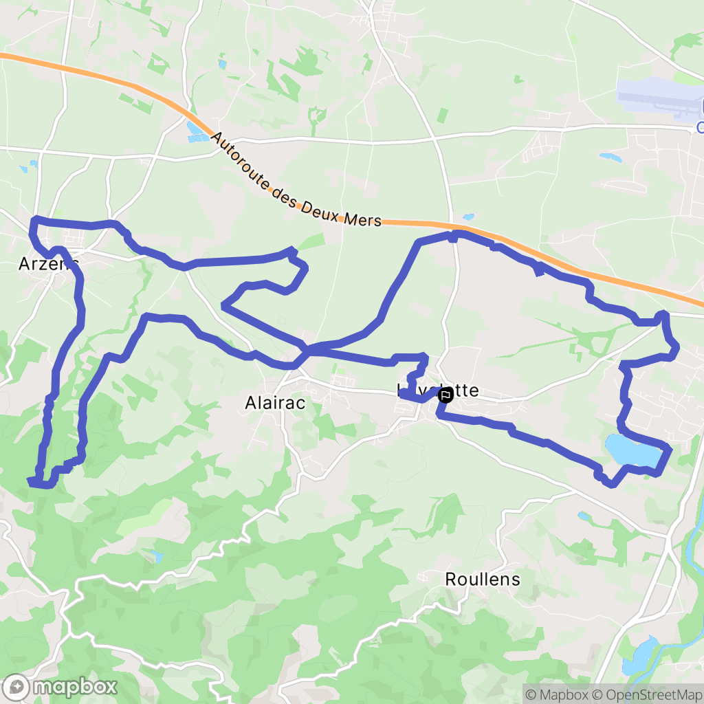 Lavalette : carte du parcours de randonnée - France