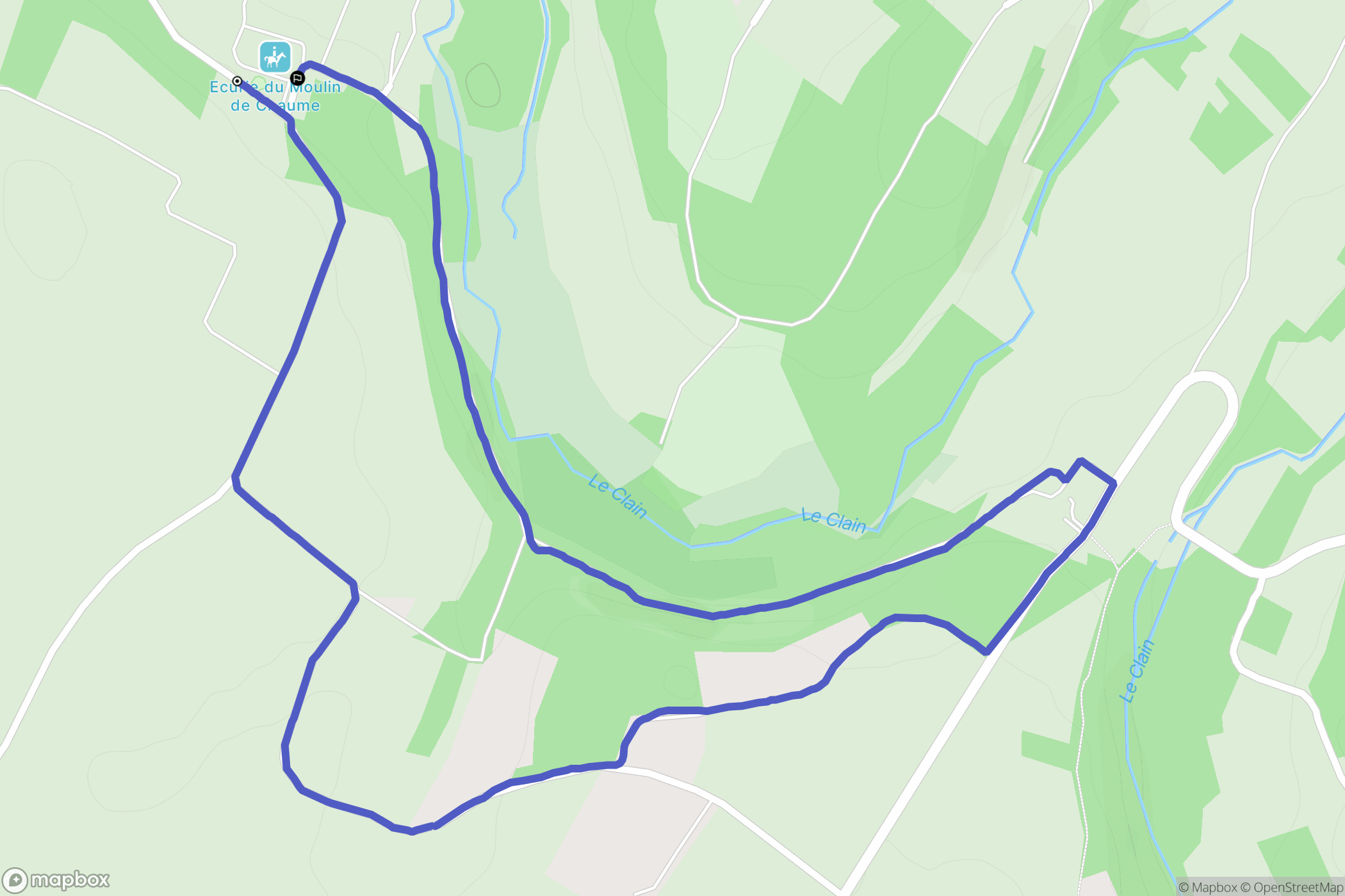 Champagné-Saint-Hilaire : carte du parcours de randonnée - France