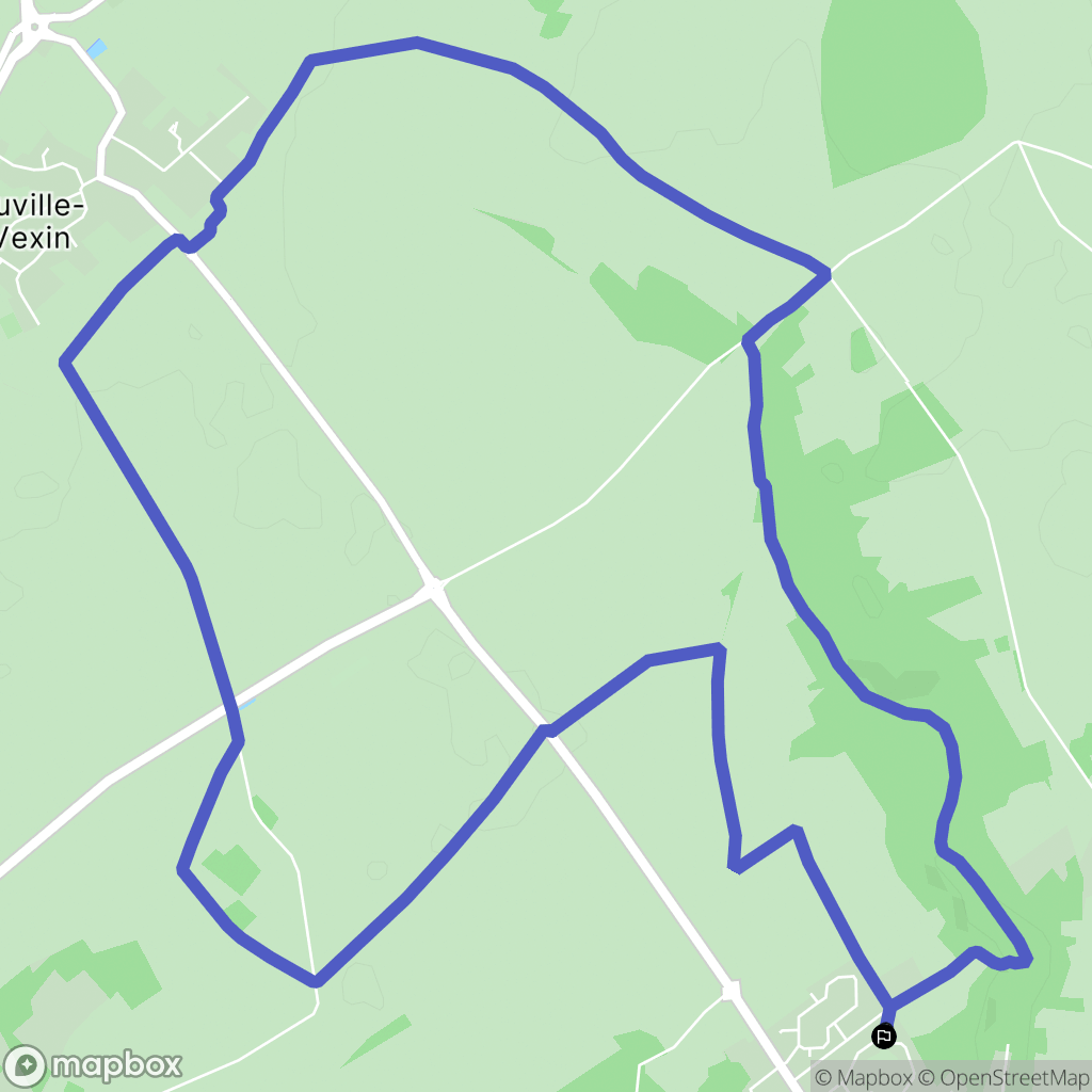 Auvers-sur-Oise : carte du parcours de randonnée - France
