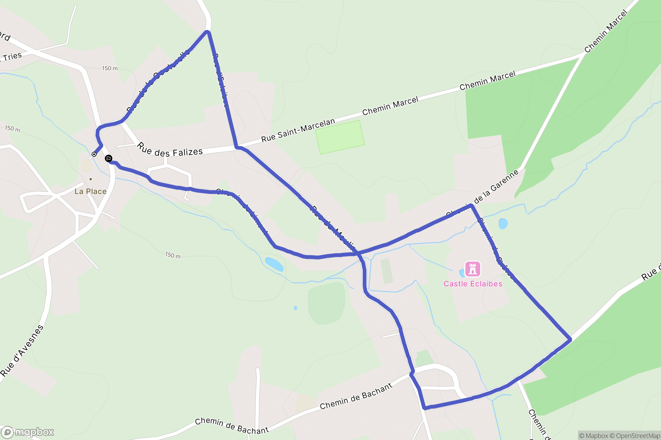 Limont-Fontaine : carte du parcours de randonnée - France