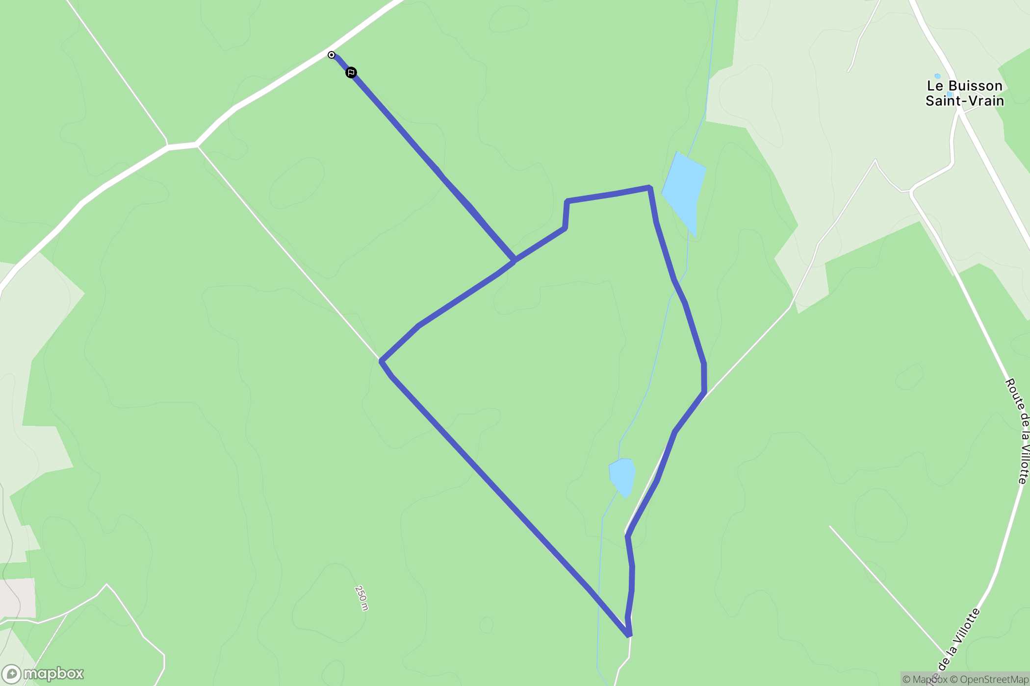 Villiers-Saint-Benoît : carte du parcours de randonnée - France