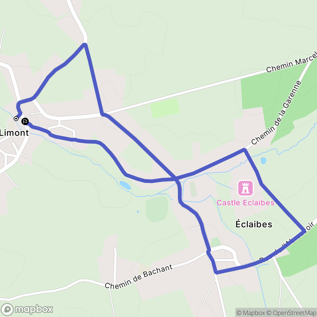 Limont-Fontaine : carte du parcours de randonnée - France