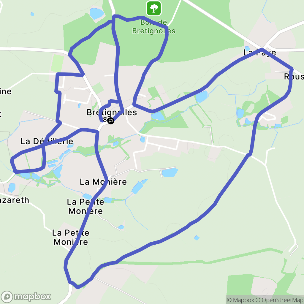 Bretignolles : carte du parcours de randonnée - France