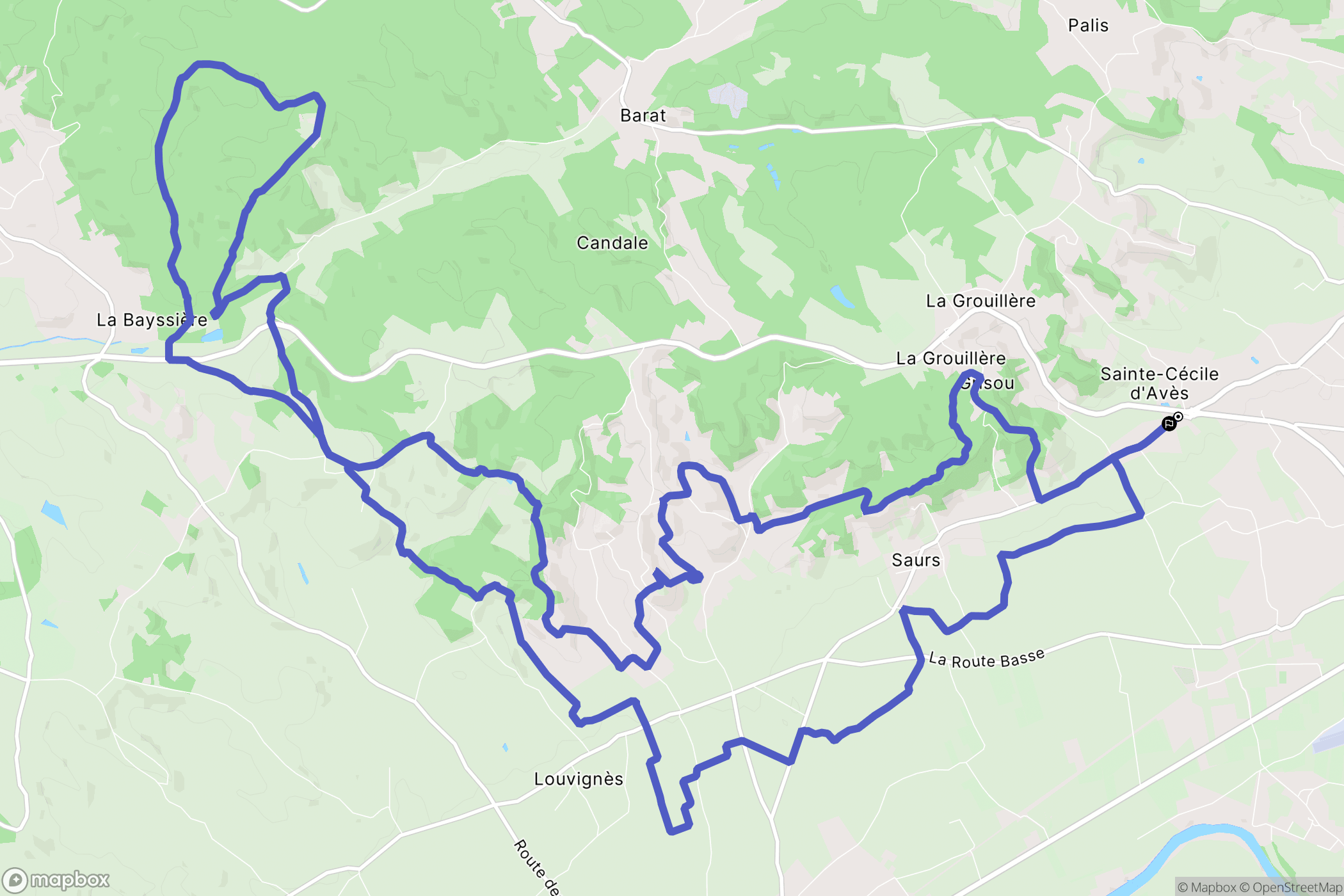Gaillac : carte du parcours de randonnée - France