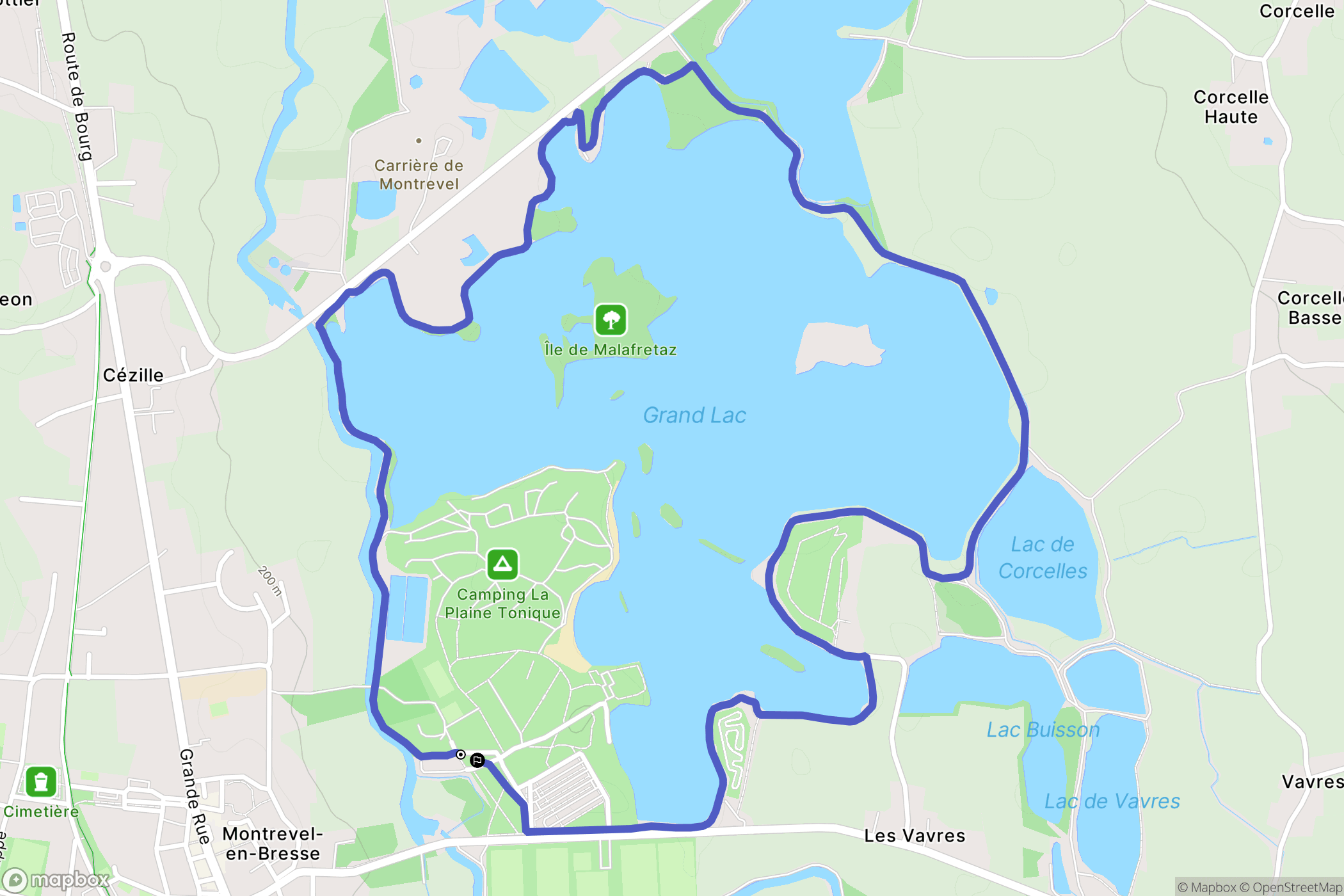 Malafretaz : carte du parcours de randonnée - France