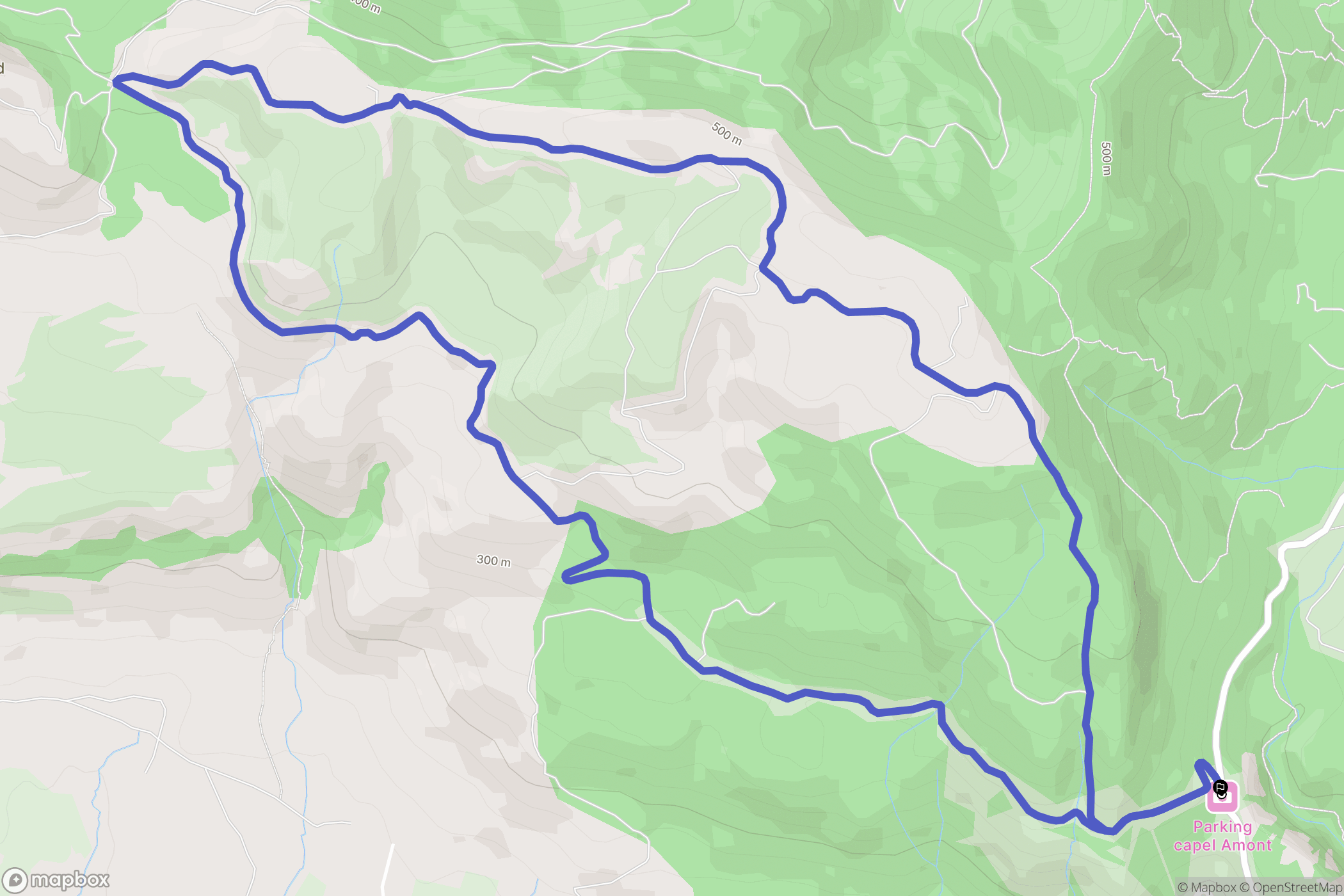 Bagnols-en-Forêt : carte du parcours de randonnée - France