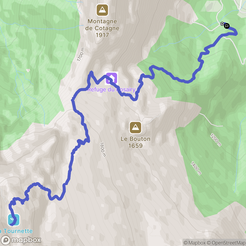 Les Clefs : carte du parcours de randonnée - France