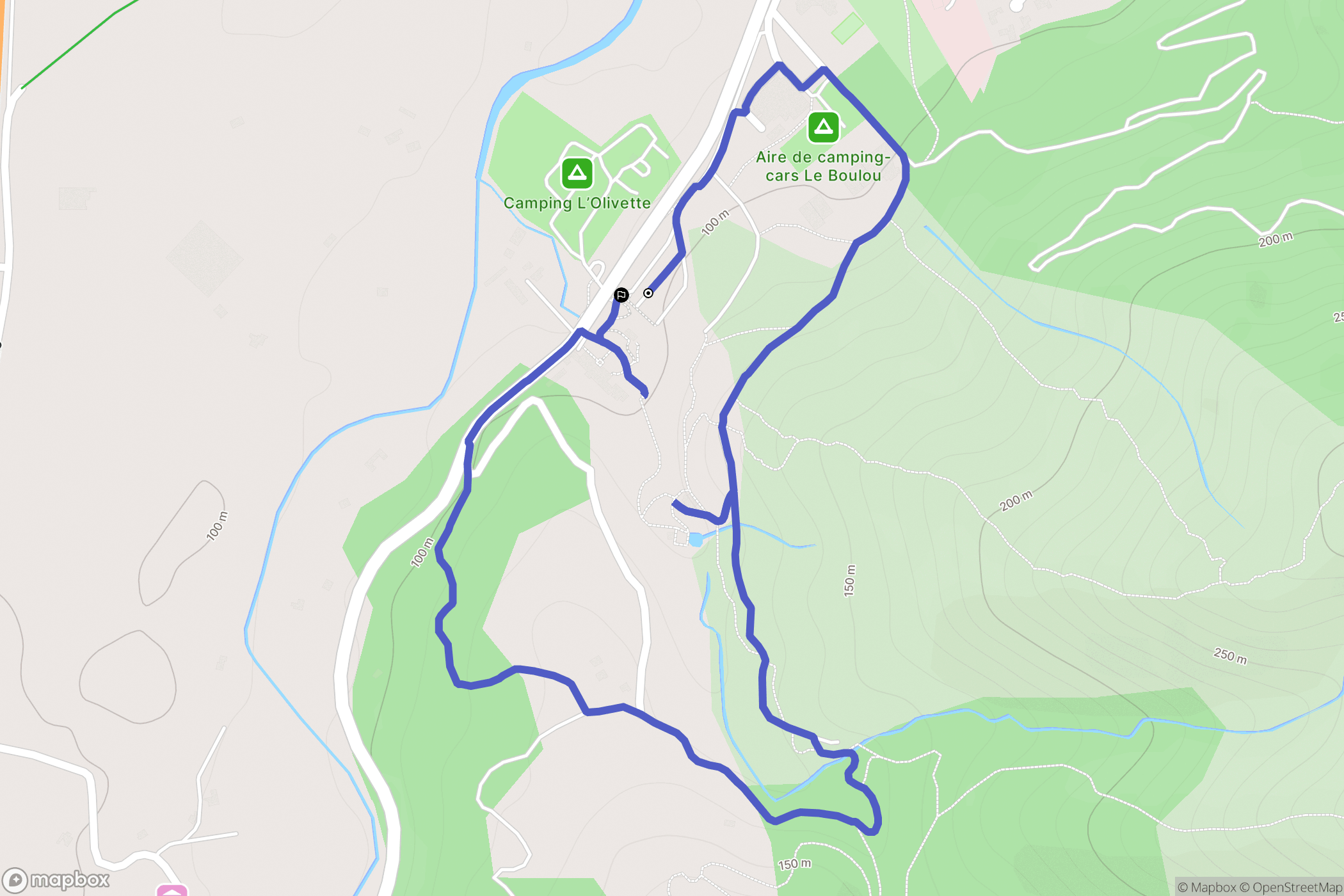 Le Boulou : carte du parcours de randonnée - France