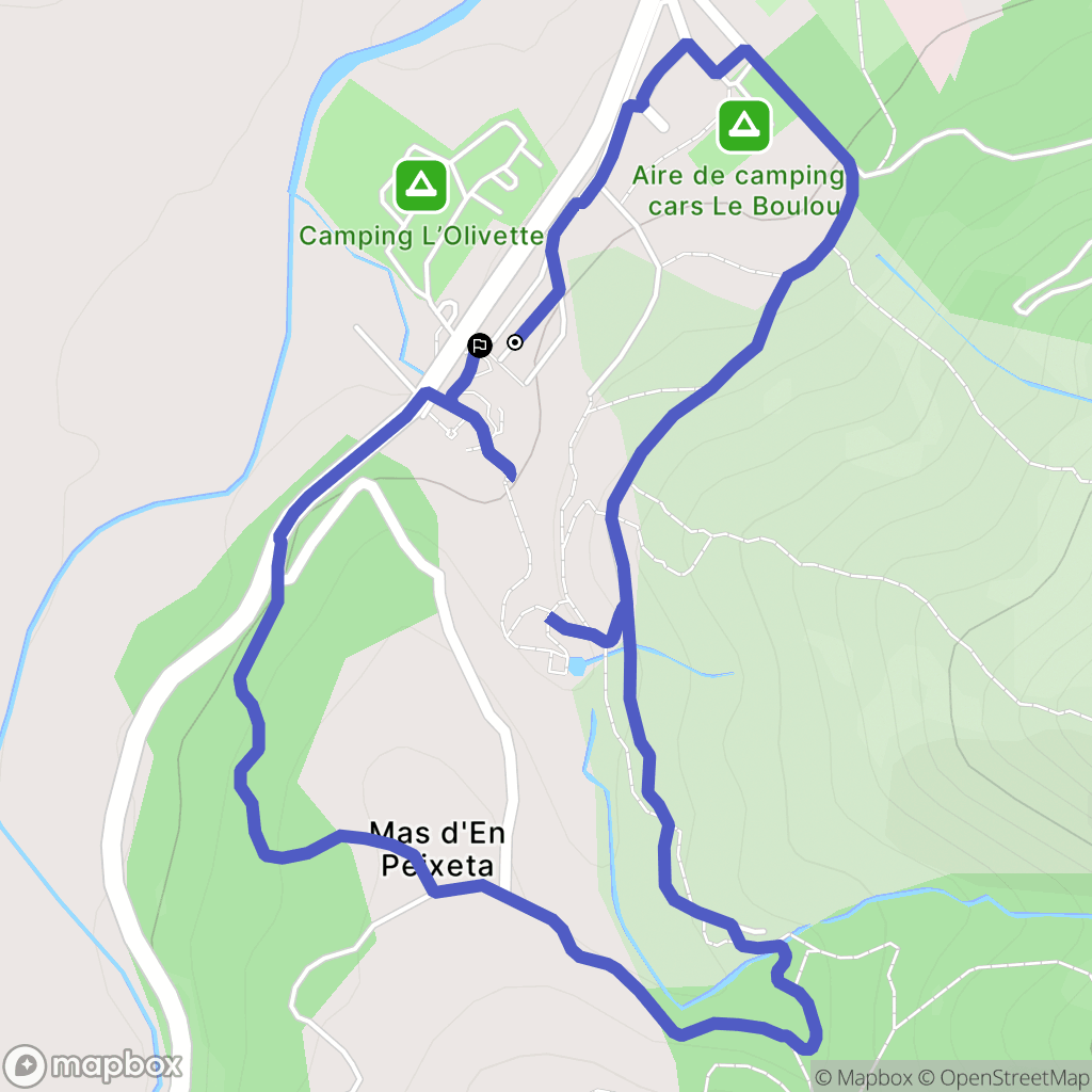 Le Boulou : carte du parcours de randonnée - France
