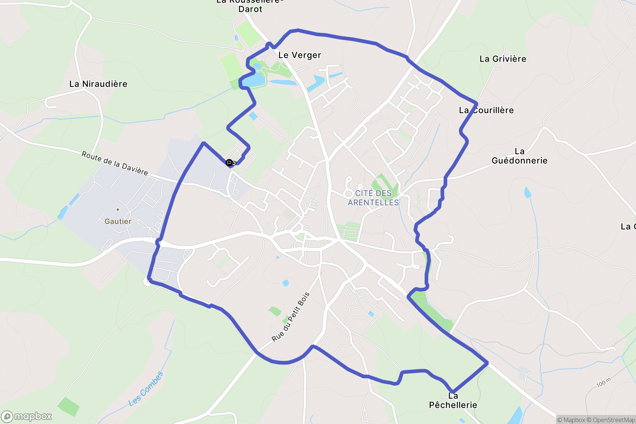 Le Boupère : carte du parcours de randonnée - France