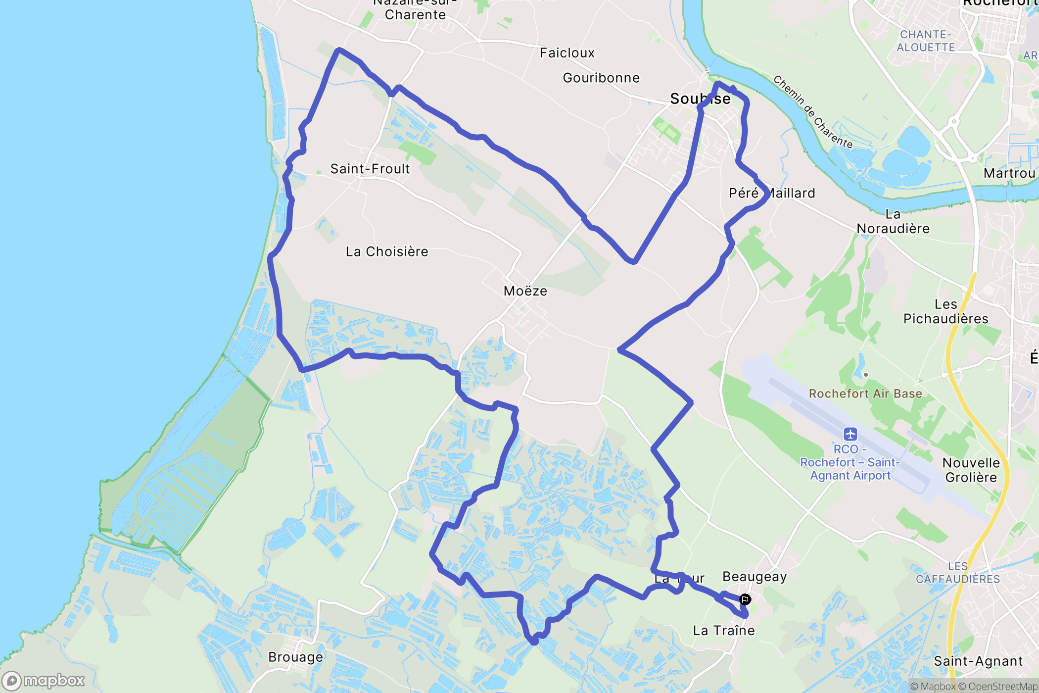 Beaugeay : carte du parcours de randonnée - France