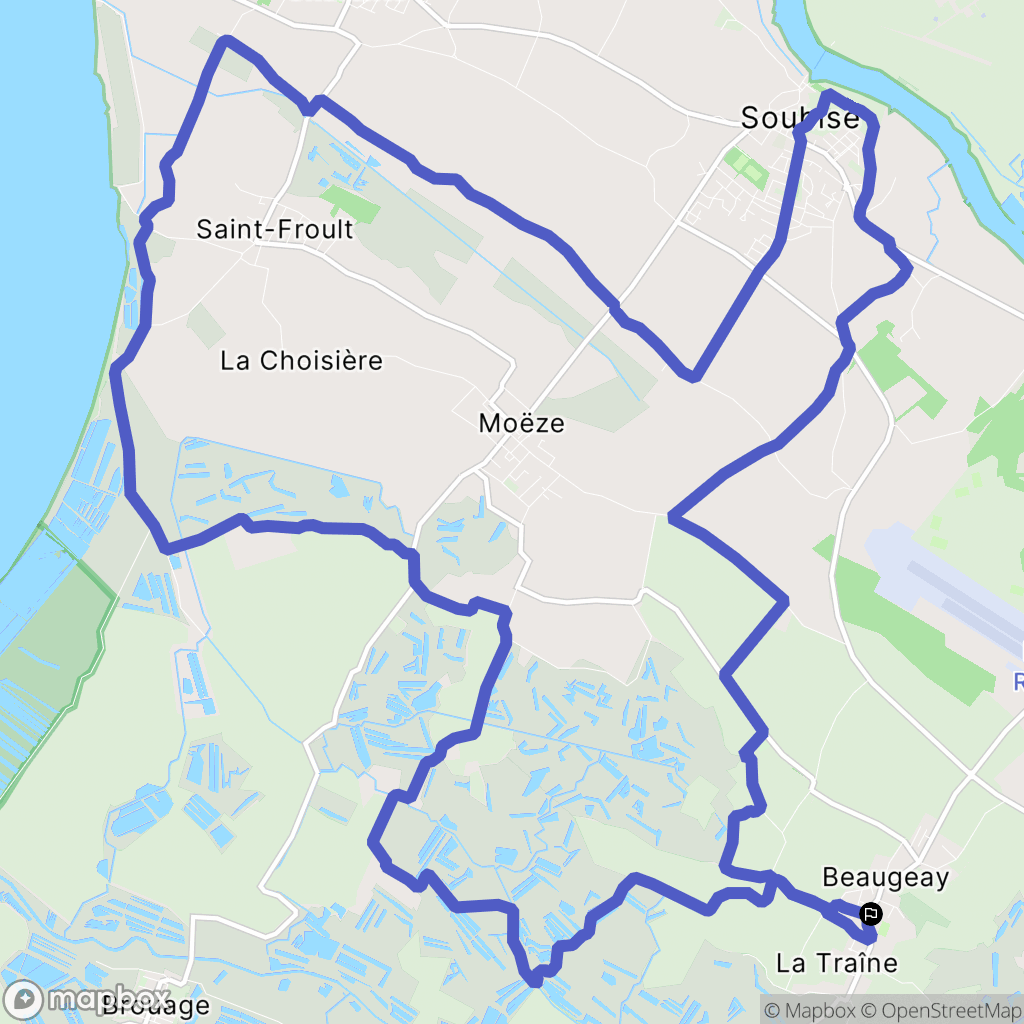 Beaugeay : carte du parcours de randonnée - France