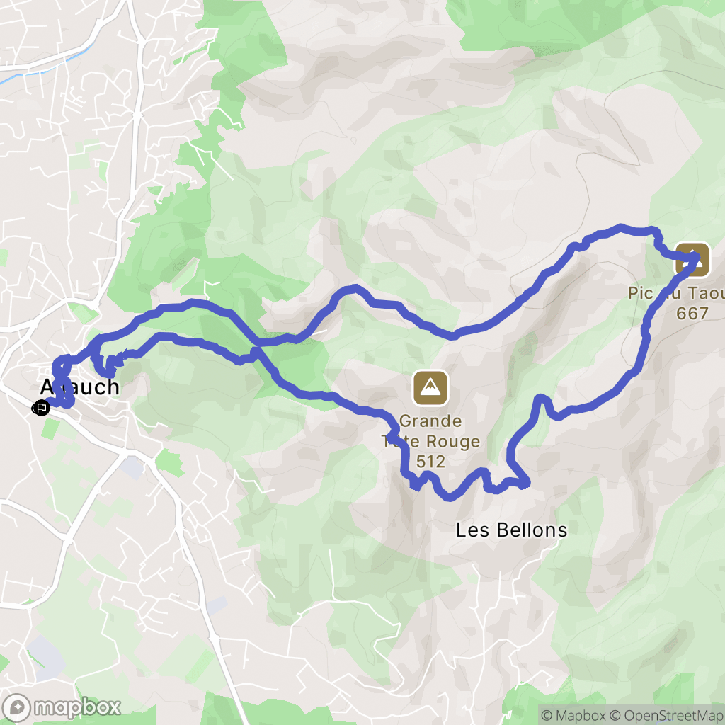 Allauch : carte du parcours de randonnée - France