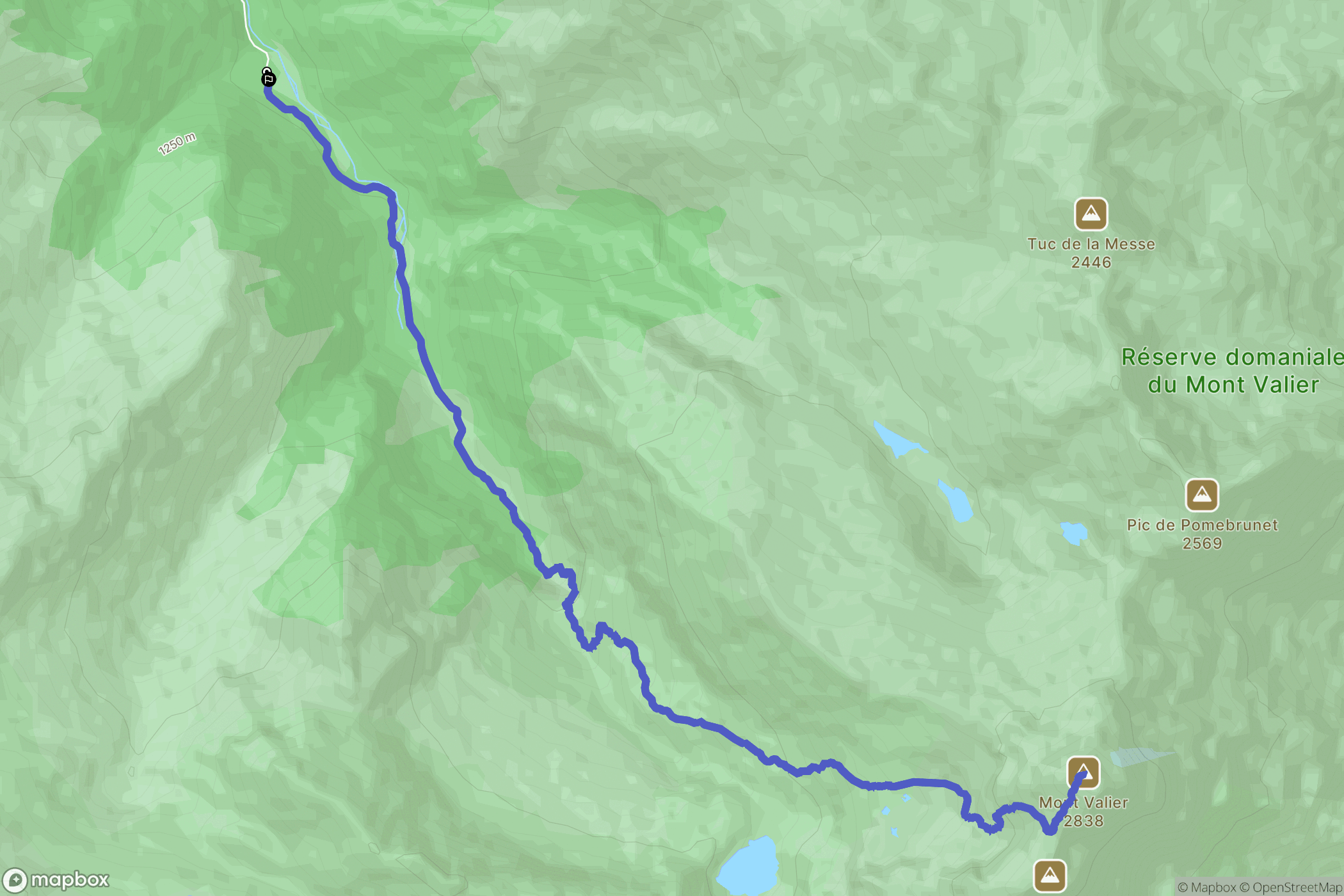Bordes-Uchentein : carte du parcours de randonnée - France