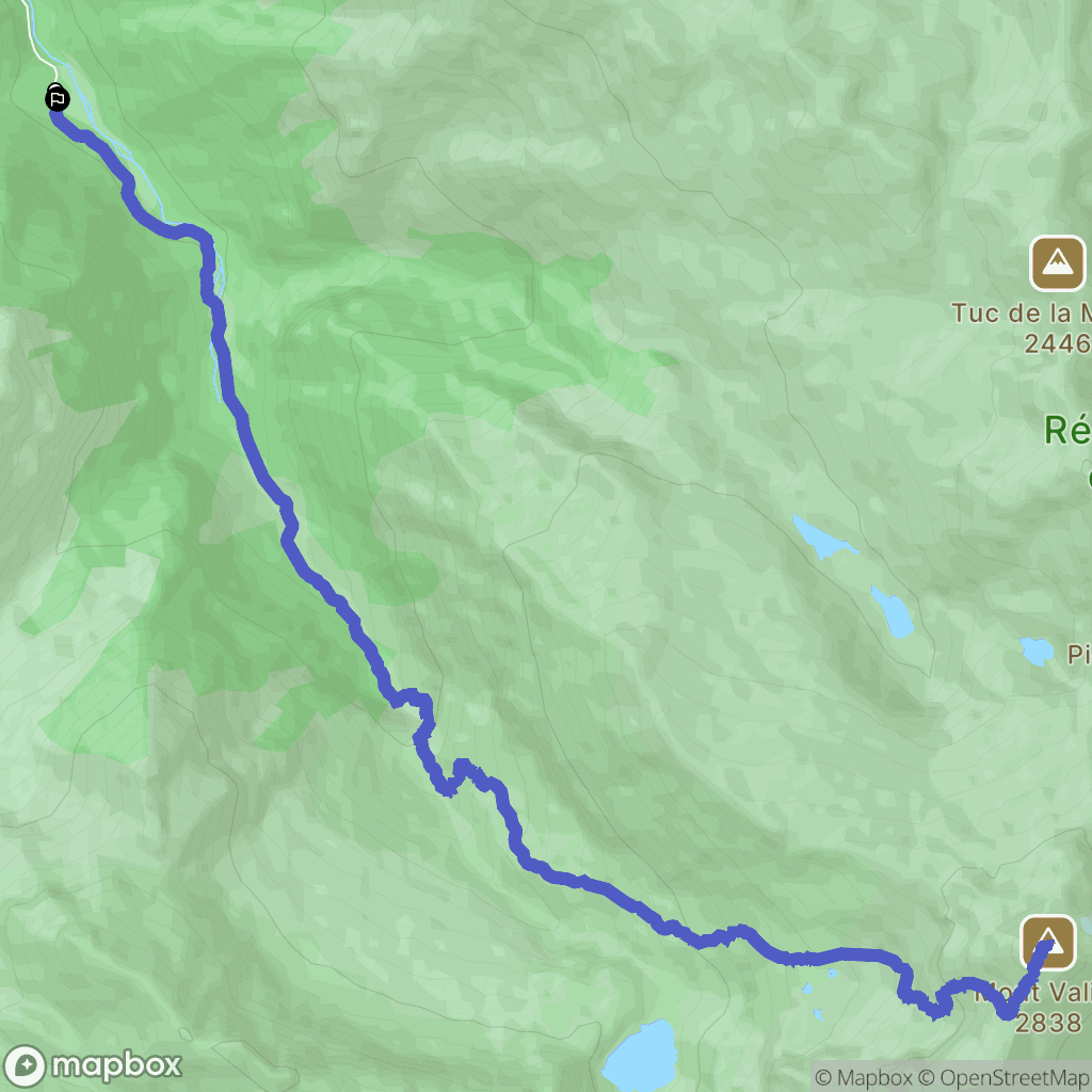 Bordes-Uchentein : carte du parcours de randonnée - France