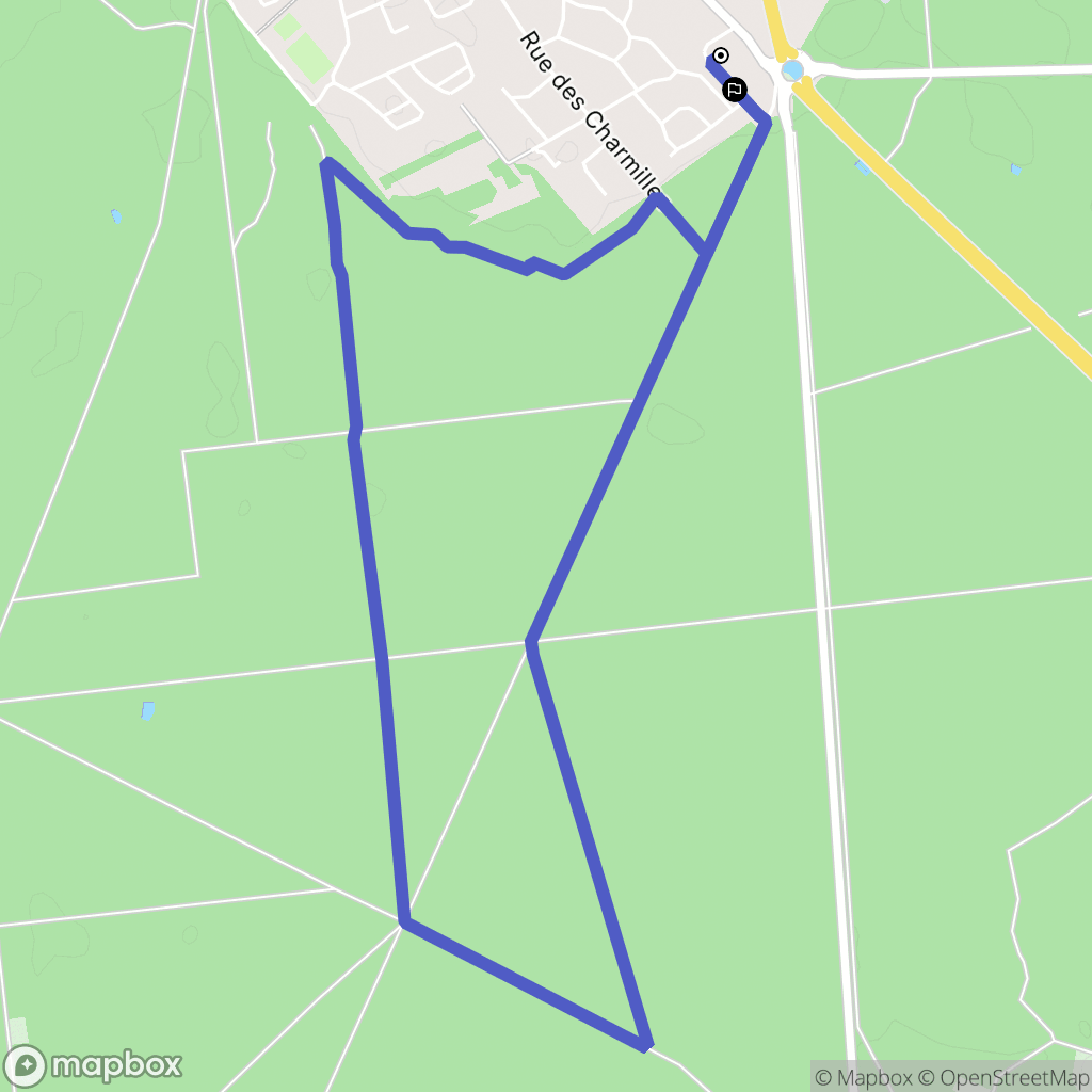 Saint-Gervais-la-Forêt : carte du parcours de randonnée - France