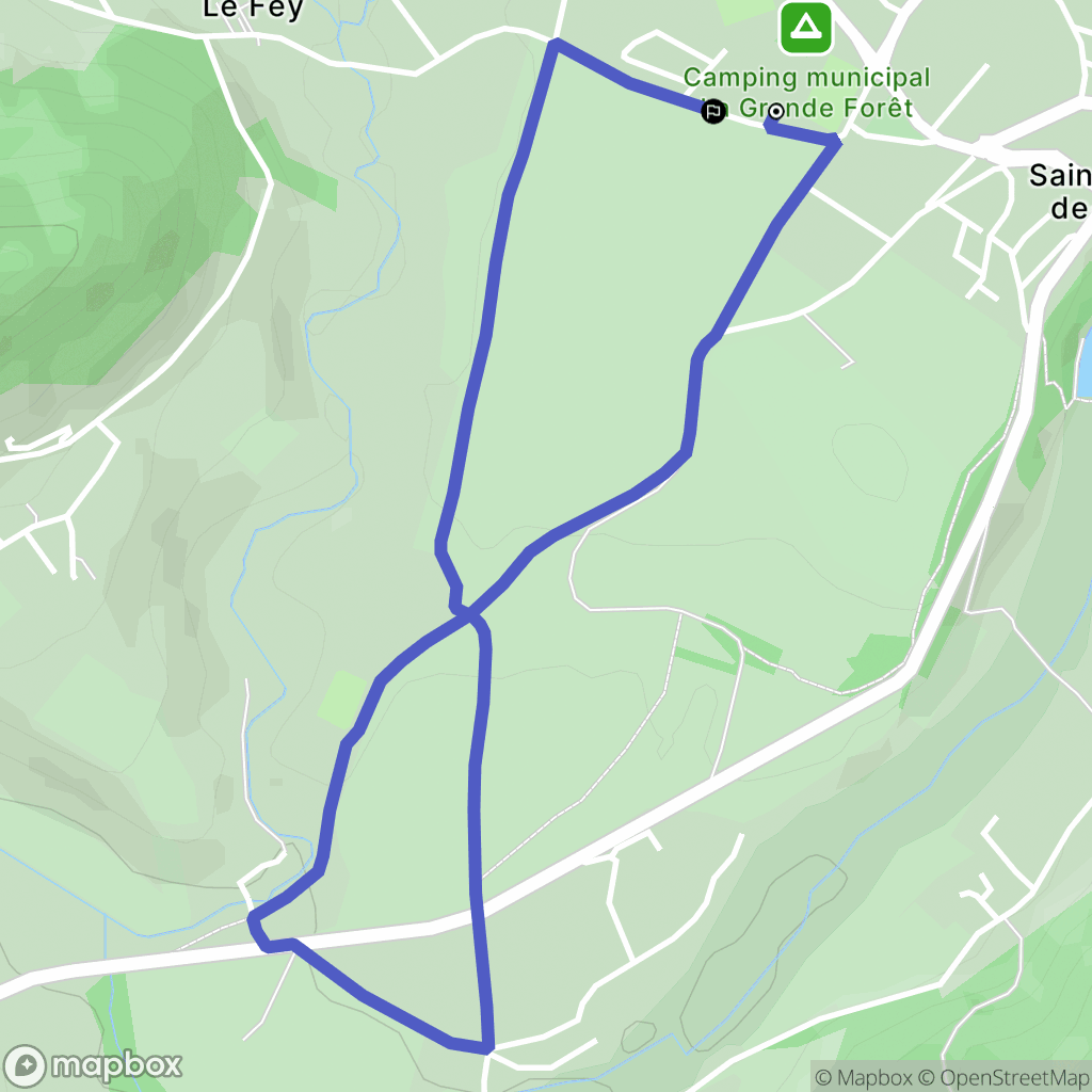 Saint-Étienne-de-Crossey : carte du parcours de randonnée - France