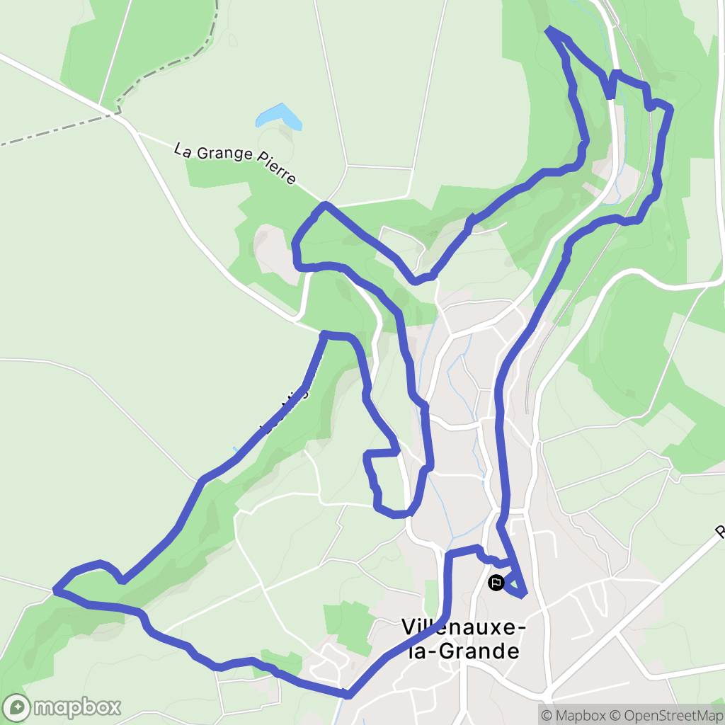 Villenauxe-la-Grande : carte du parcours de randonnée - France