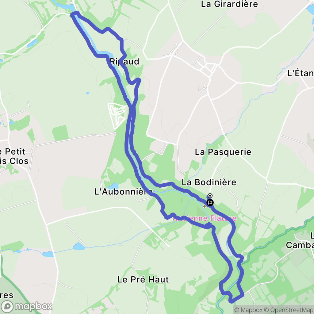 Le Tablier : carte du parcours de randonnée - France